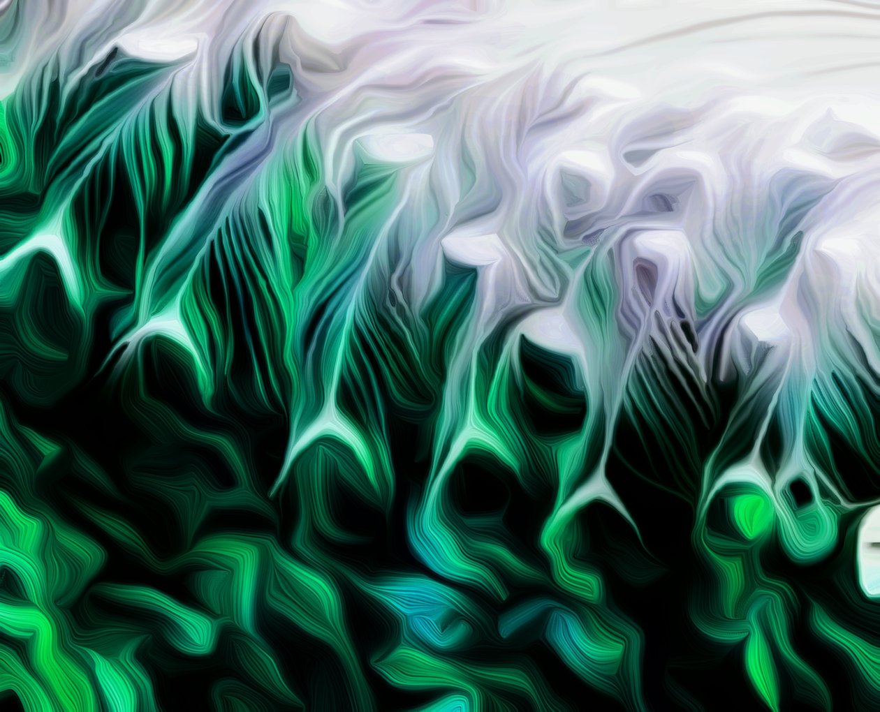 Groen Abstract door Scott J. Davis