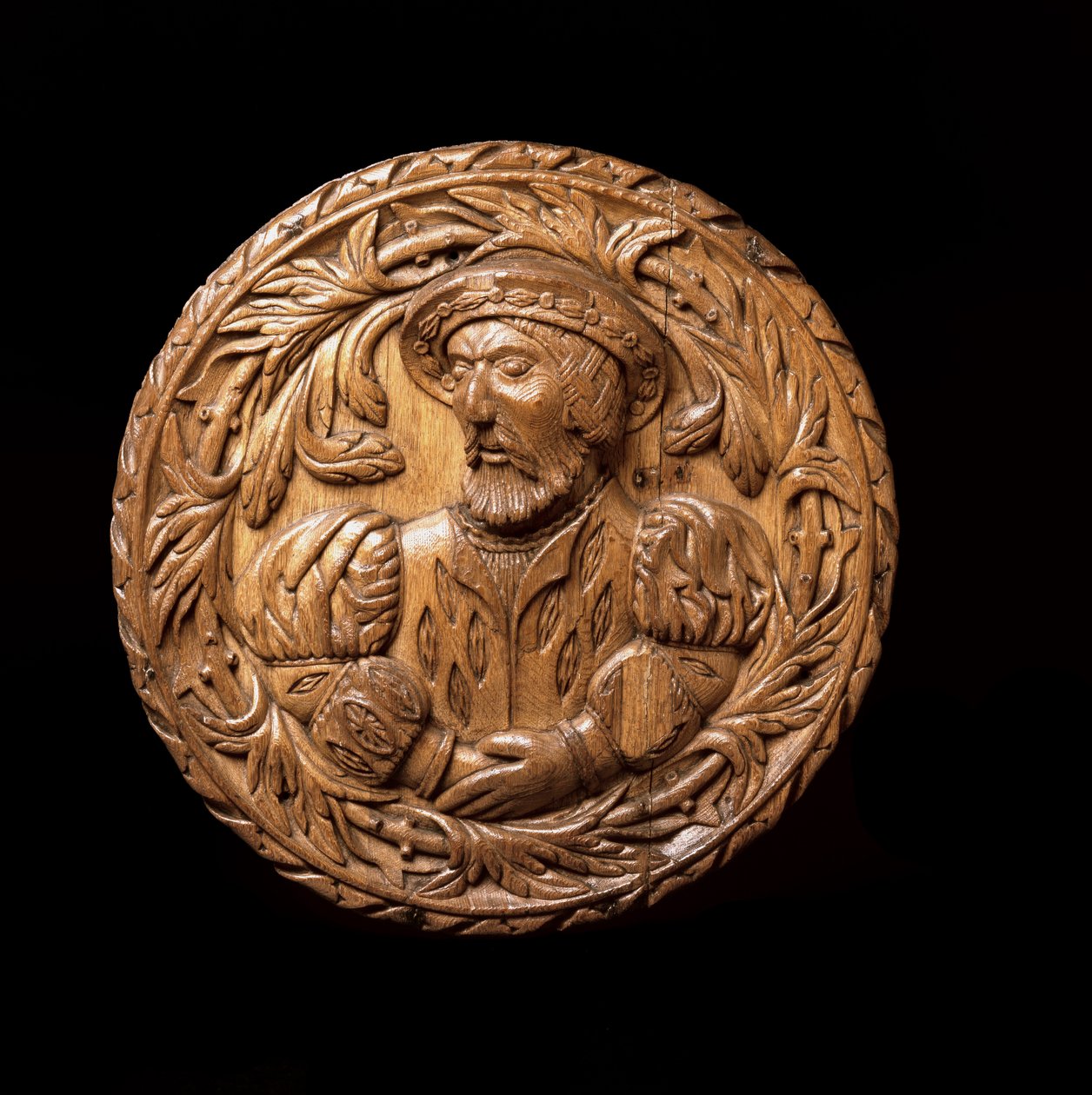 Rondel, vermoedelijk James V (1512-42) van Schotland, van het plafond van de Konings Aanwezigheidskamer in Stirling Castle, 1540 door Scottish School