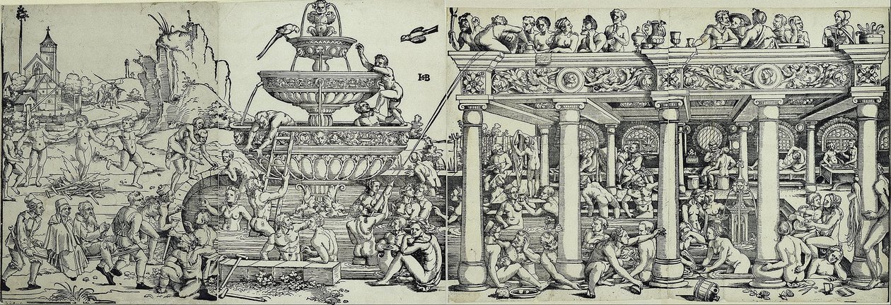 Fontein van de Jeugd en Badhuis door Hans Sebald Beham