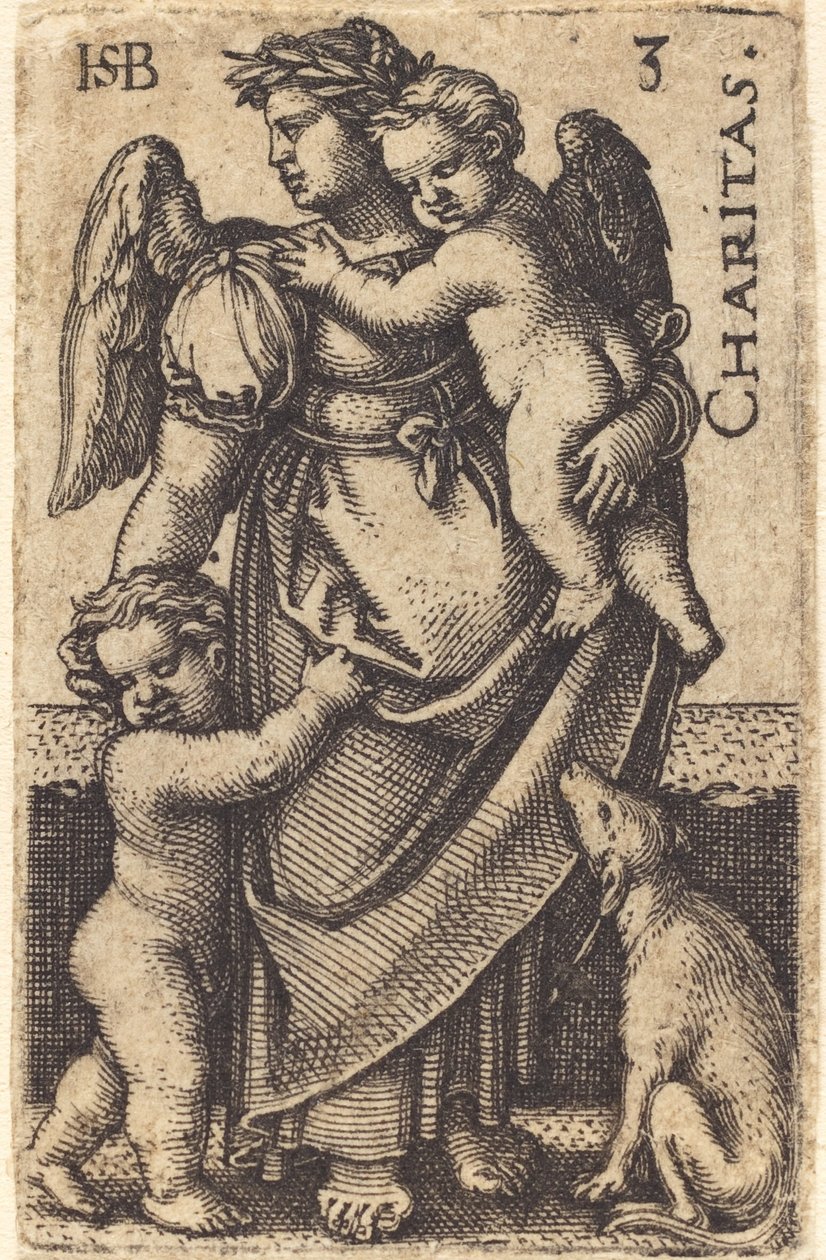 Charitas door Sebald Beham