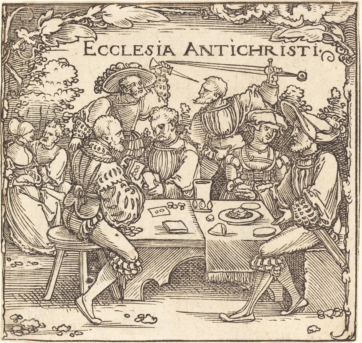 Ecclesia Antichristi door Sebald Beham