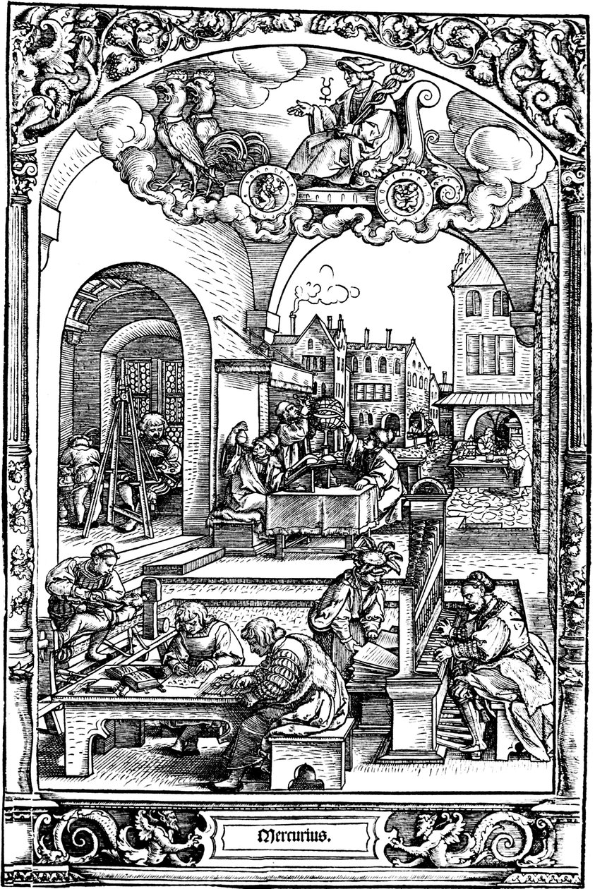 Mercurius, 1531 door Sebald Beham