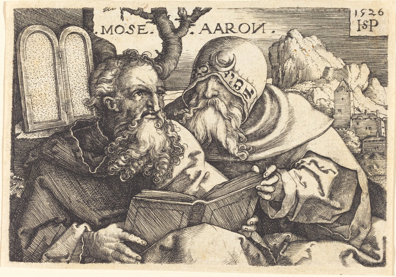 Mozes en Aaron door Sebald Beham