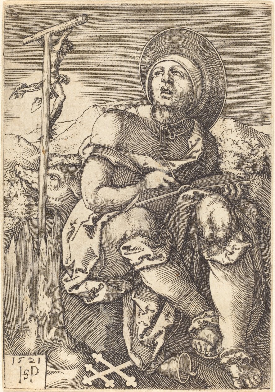 Sint Antonius de Kluizenaar door Sebald Beham