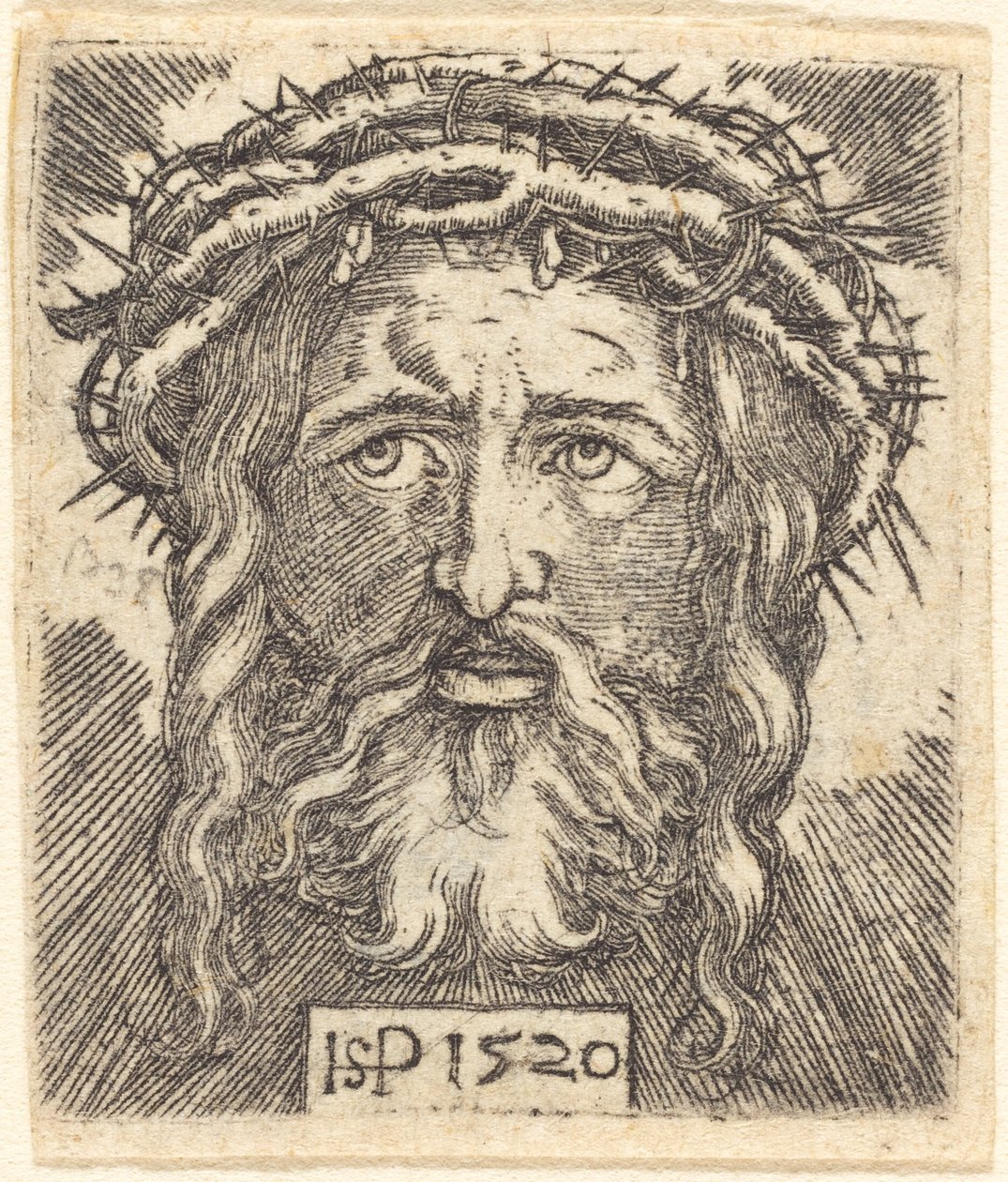 Het hoofd van Christus door Sebald Beham