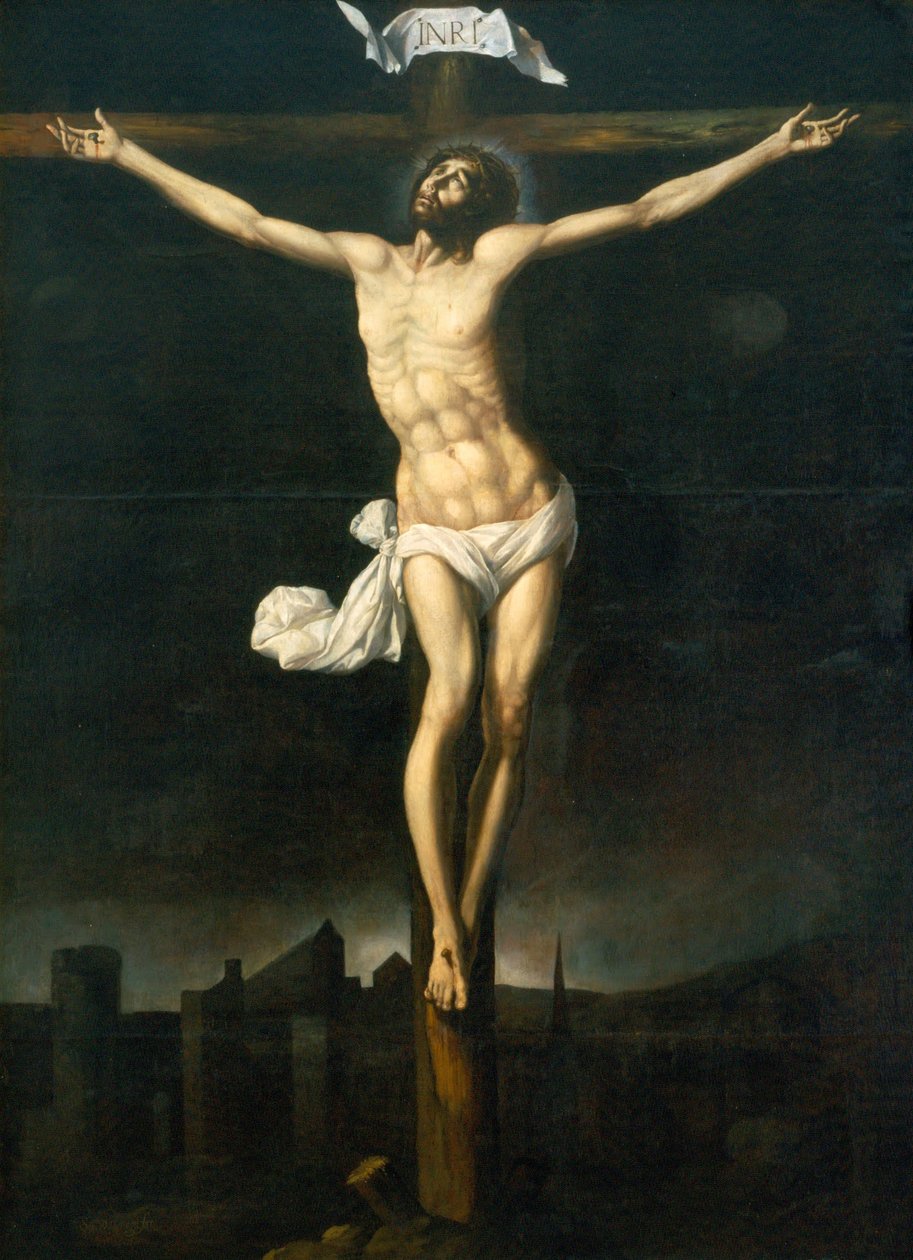 Christus aan het kruis door Sebastian Lopez de Arteaga