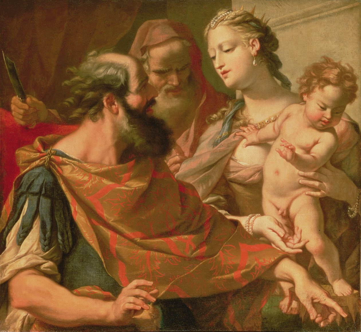Mozes Stapt op de Kroon van de Farao door Sebastiano Ricci