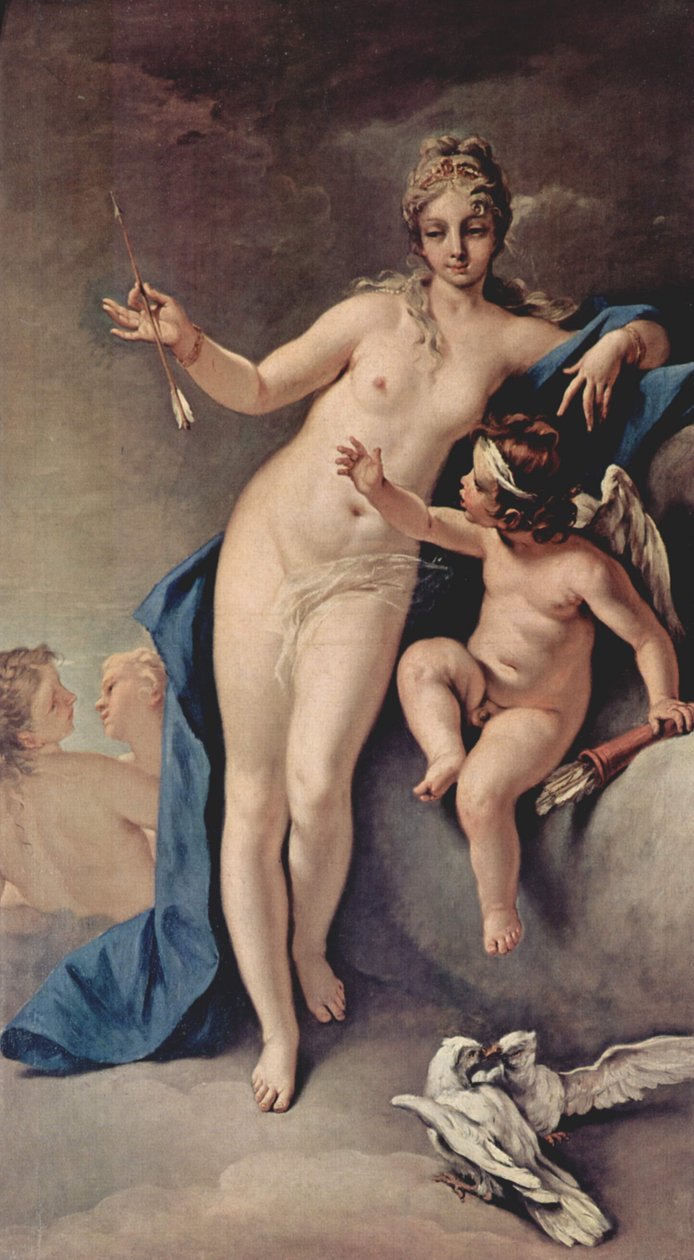 Venus en Cupido door Sebastiano Ricci