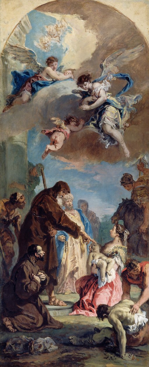 Een wonder van Sint Franciscus van Paola door Sebastiano Ricci