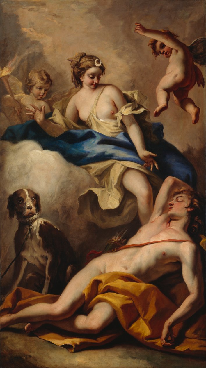 Diana en Endymion door Sebastiano Ricci