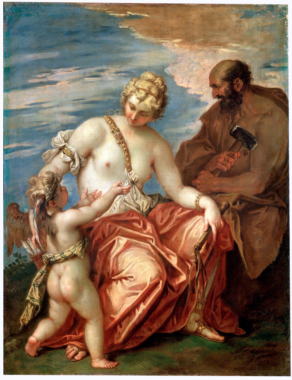 Venus, Vulcanus en Cupido, 1700s door Sebastiano Ricci