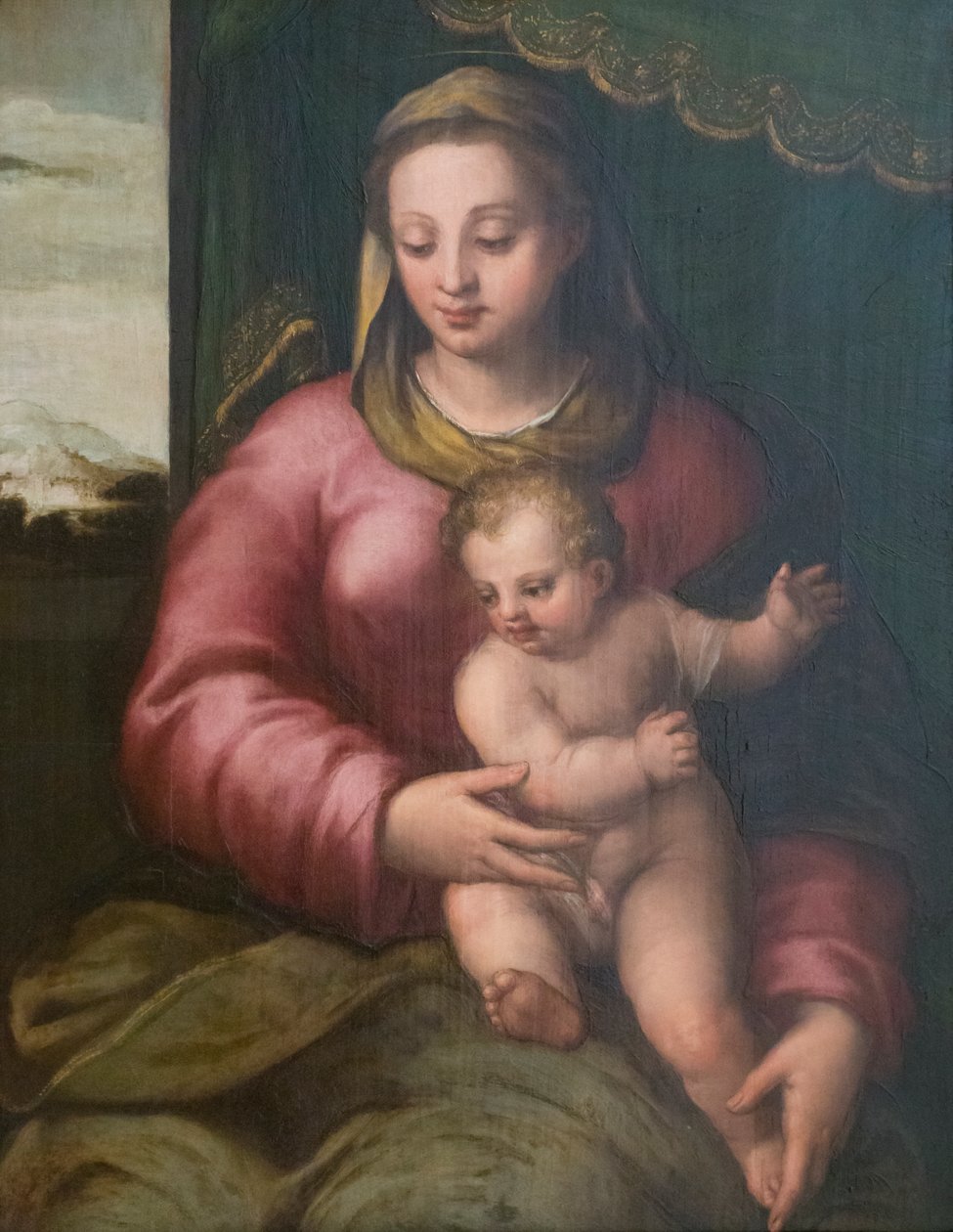 Maagd en Kind door Sebastiano called Bastianino Filippi