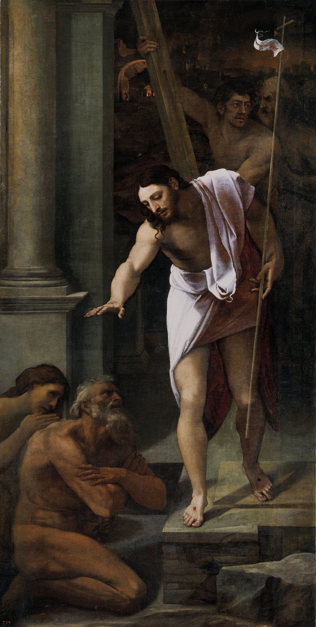 Christus in het voorgeborchte door Sebastiano del Piombo
