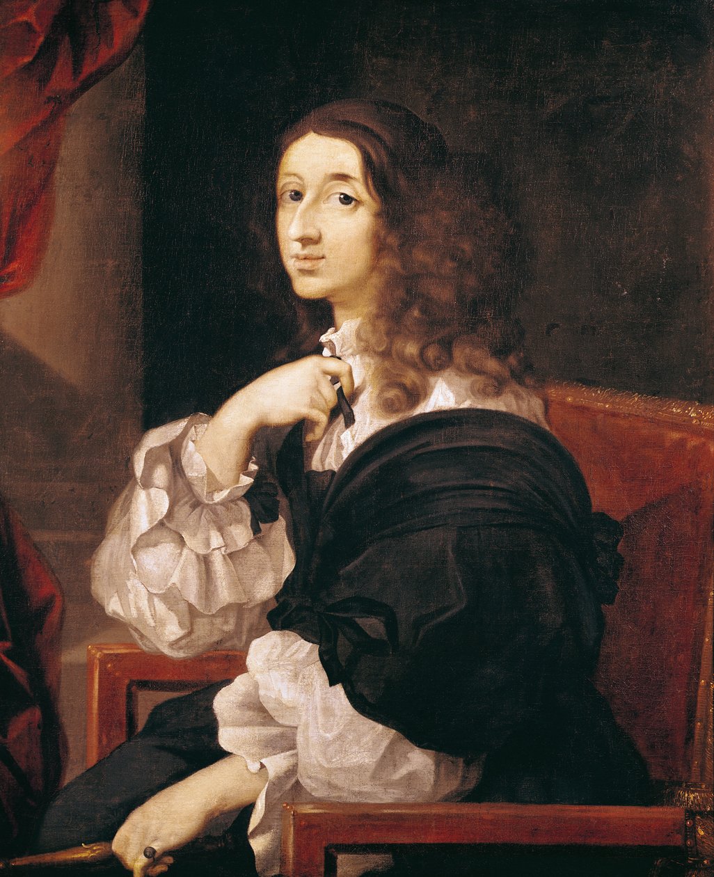 Koningin Christina van Zweden (1626-89) door Sébastien Bourdon