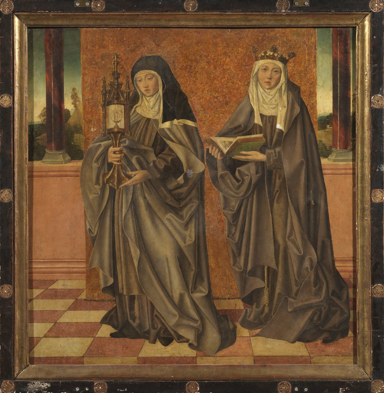 Heiligen Clara en Elizabeth door Seilern Master