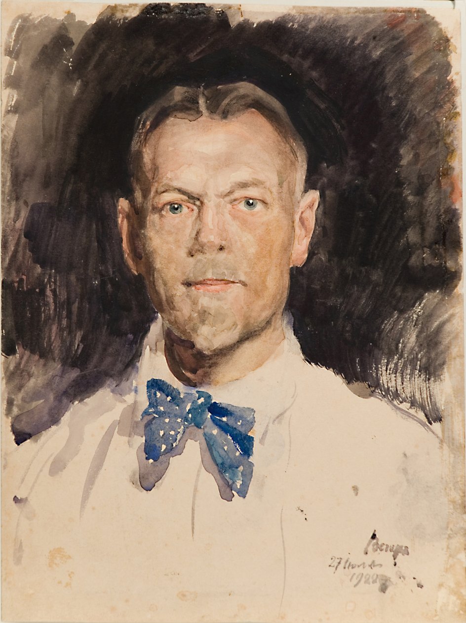 Zelfportret, 1922 door Sergei Arsenevich Vinogradov