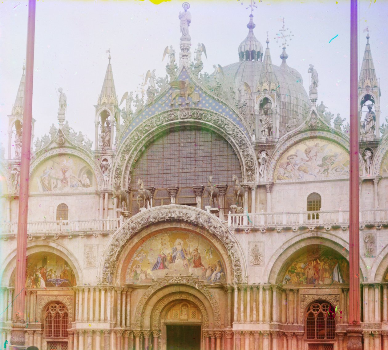 Sint-Marcuskathedraal, Venetië, 1905-1915 door Sergey Prokudin Gorsky
