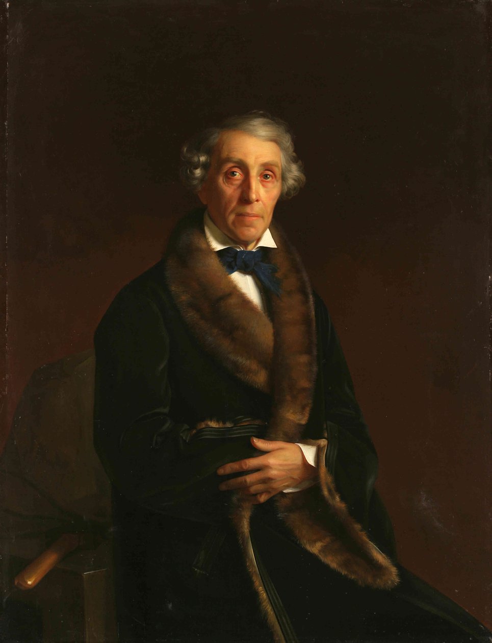 Portret van Fjodor Petrovitsj Tolstoj door Sergey Konstantinovich Zaryanko