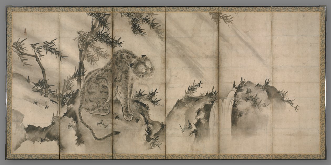 Tijger, 1500s door Sesson Shkei