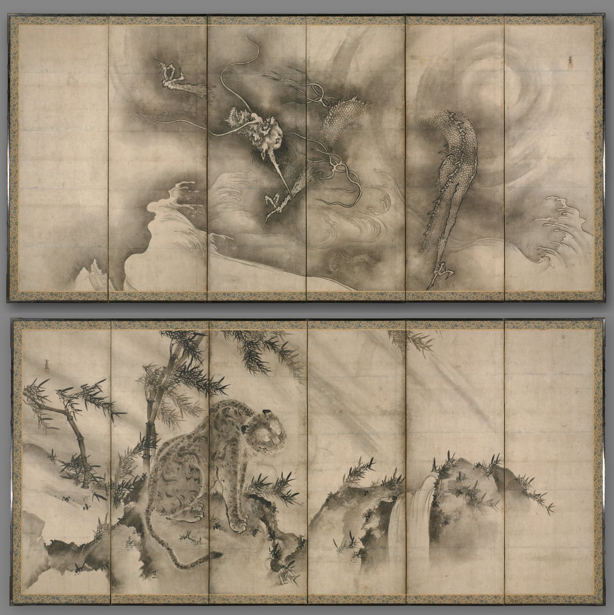 Draak en Tijger door Sesson Shukei