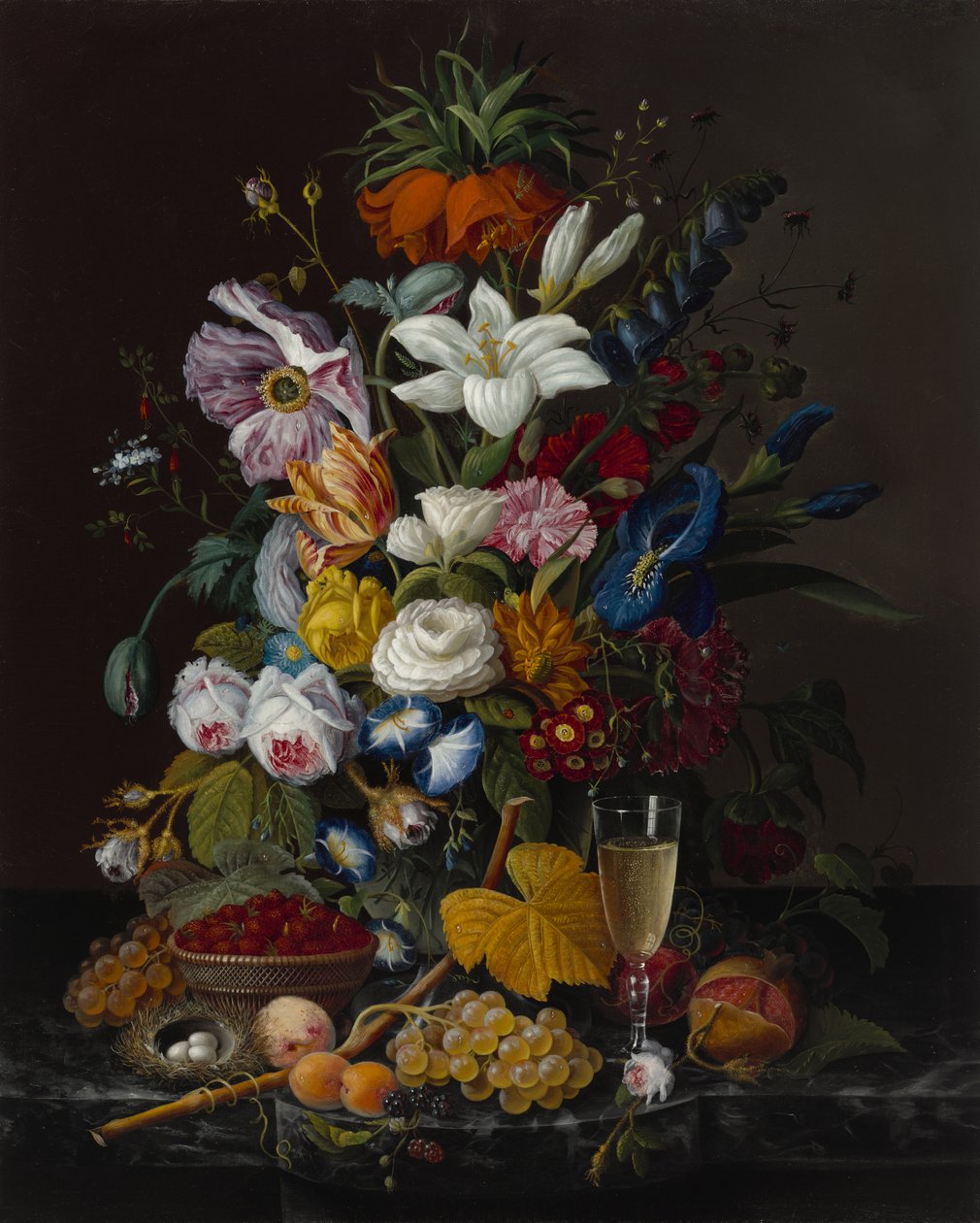 Victoriaans boeket, c.1850-55 door Severin Roesen