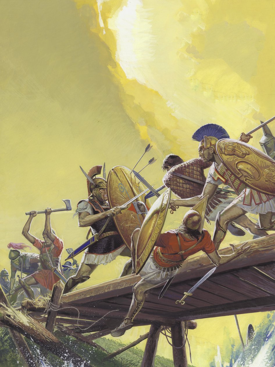 Horatius bij de brug door Severino Baraldi