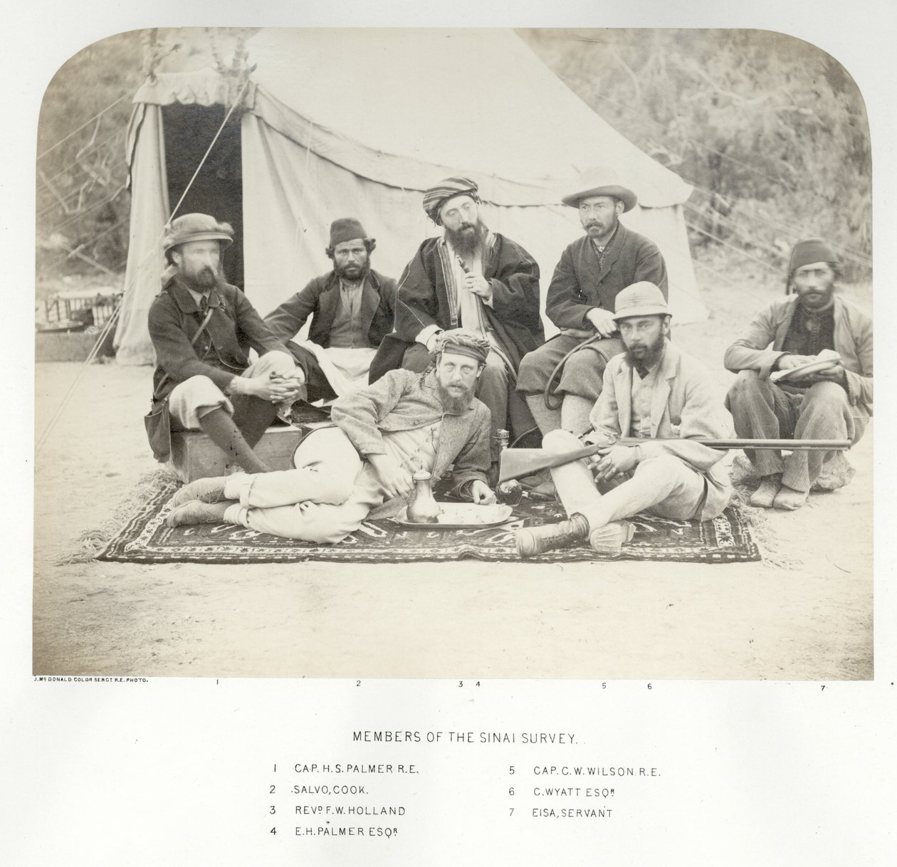 Leden van de Sinaï Expeditie, 1868 door Sgt. James M. McDonald