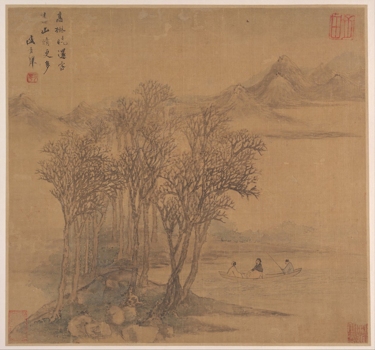 Landschappen na Tang Gedichten, midden 17e eeuw door Sheng Maoye