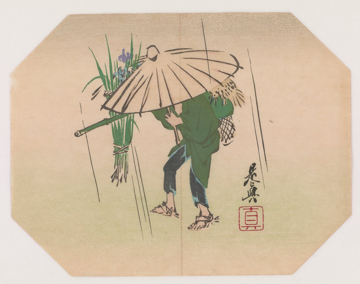 Een waaierontwerp door Shibata Zeshin