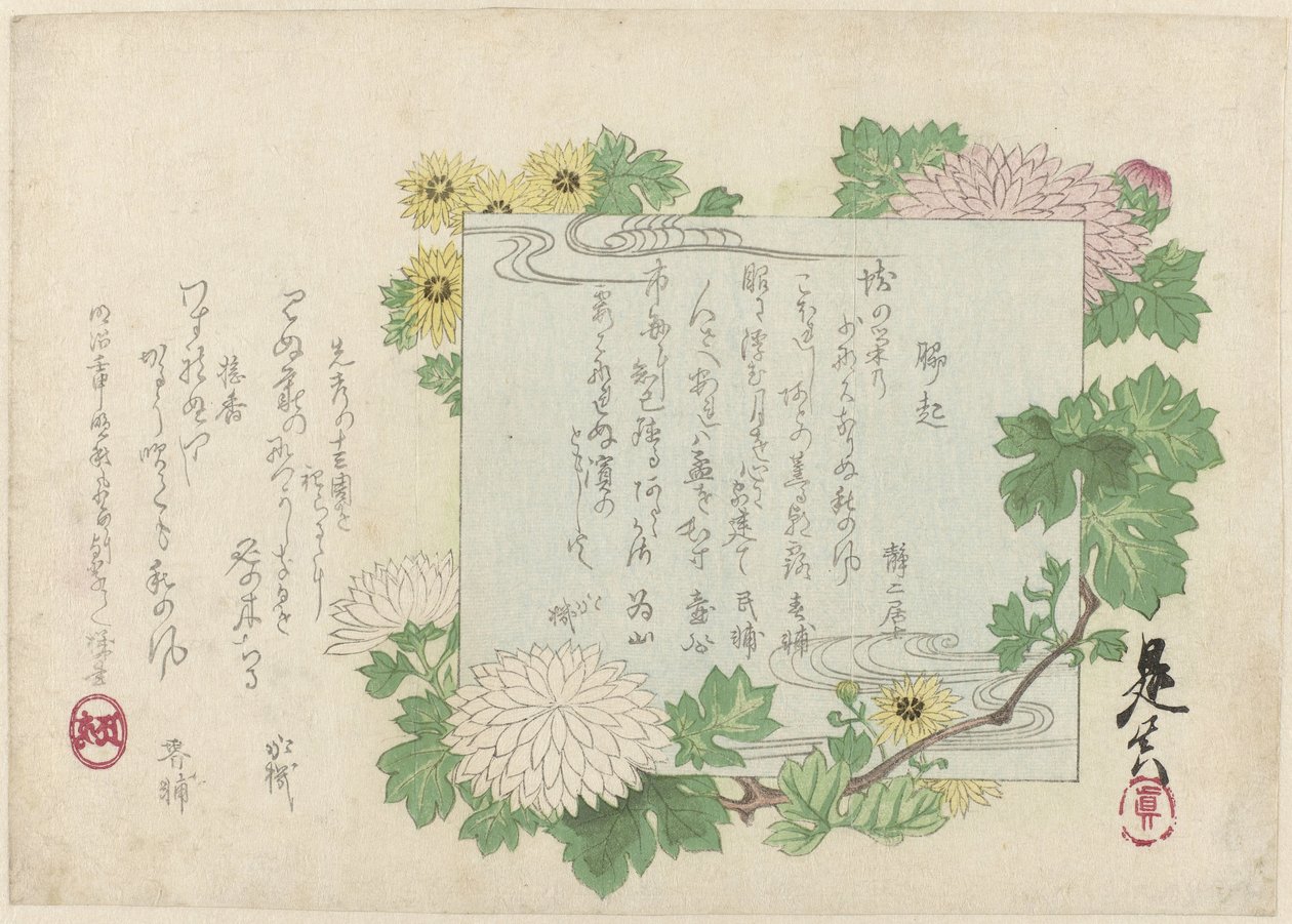 Chrysanten door Shibata Zeshin