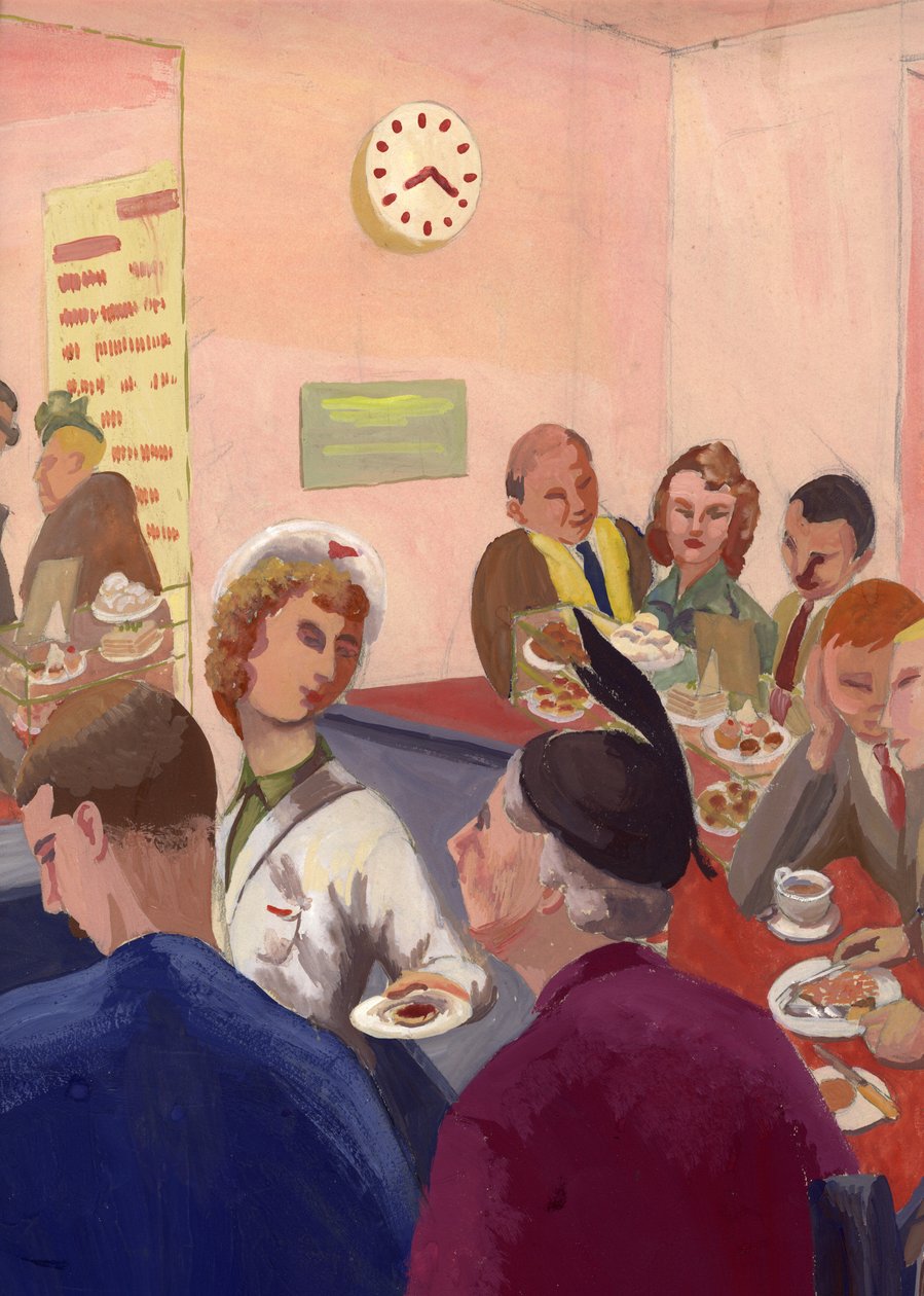 Café interieur, Londen, ca. 1950 door Shirley Markham