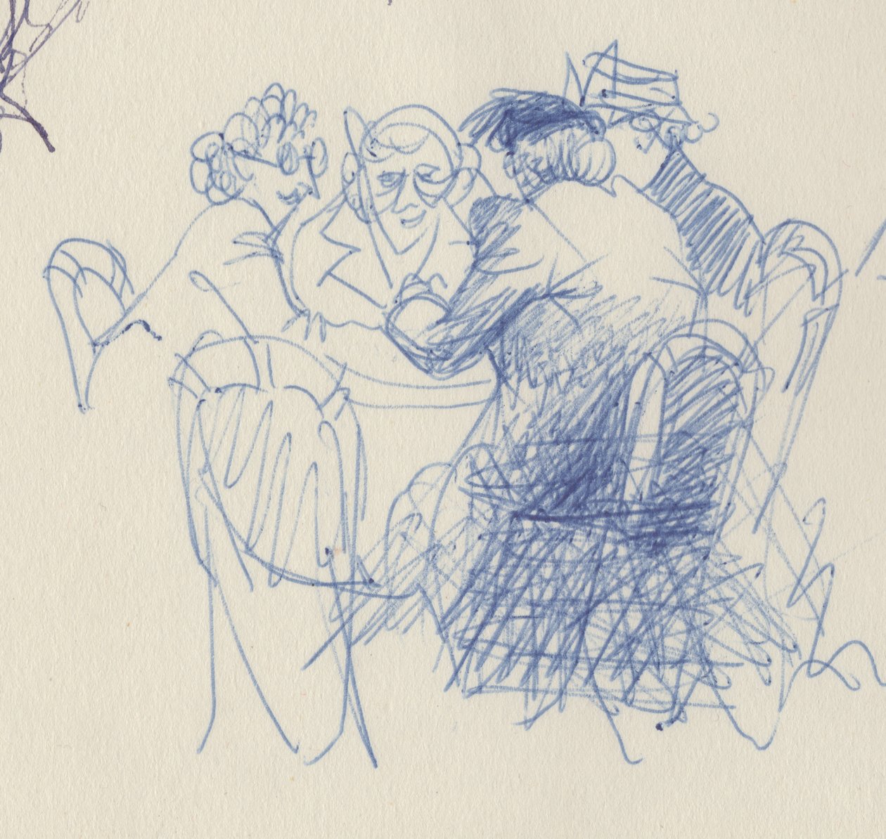Groep vrouwen aan een tafel, ca. 1950 door Shirley Markham