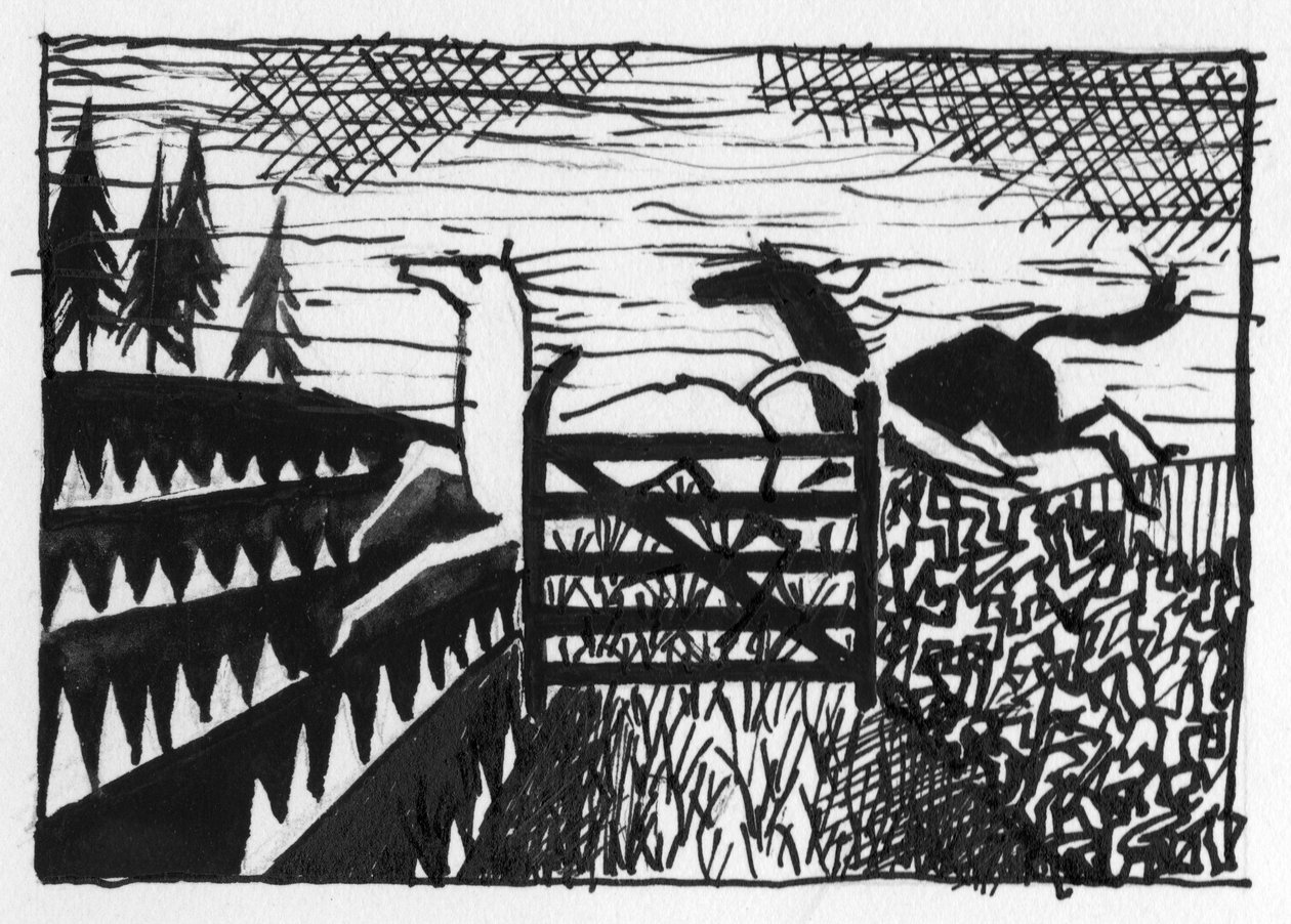 Paarden, 1951 door Shirley Markham