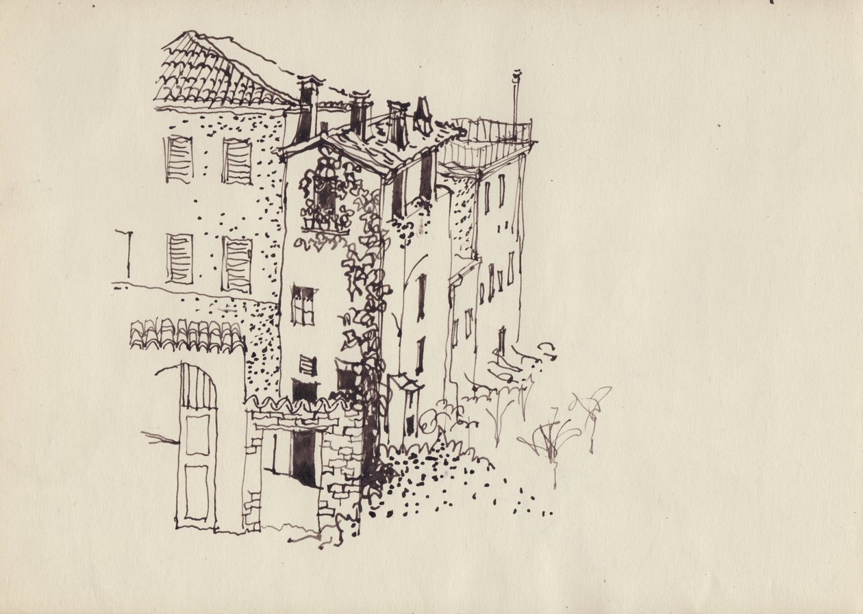 Huis met Mansardedak, Italië, ca. 1950 door Shirley Markham