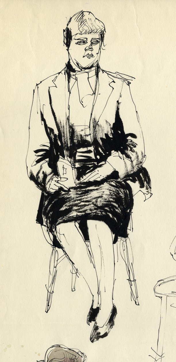 Zittende vrouw, 1953 door Shirley Markham