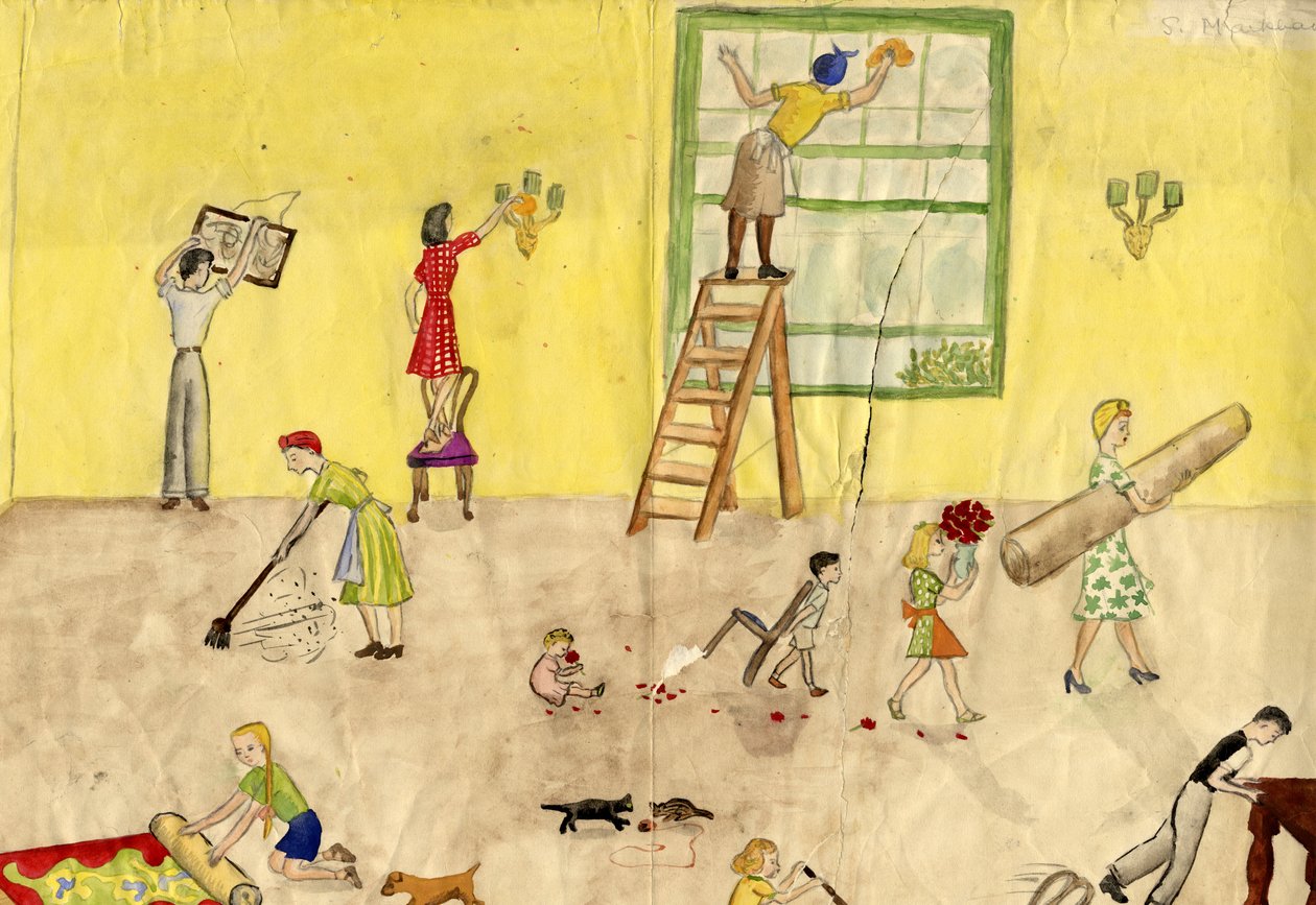 Lenteschoonmaak, 1944 door Shirley Markham