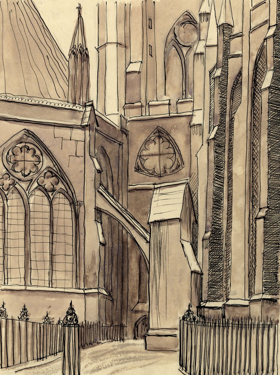 De Kapittelzaal, Westminster Abbey, Londen, ca. 1950 door Shirley Markham