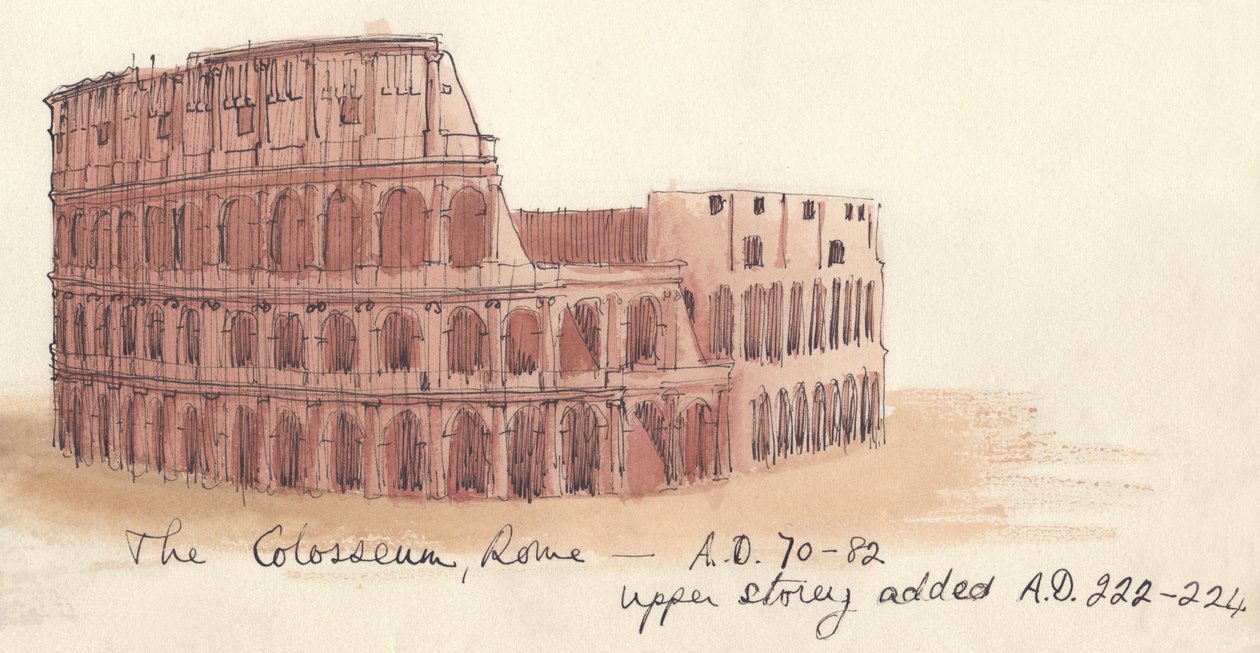 Het Colosseum, Rome - AD 70-82 door Shirley Markham