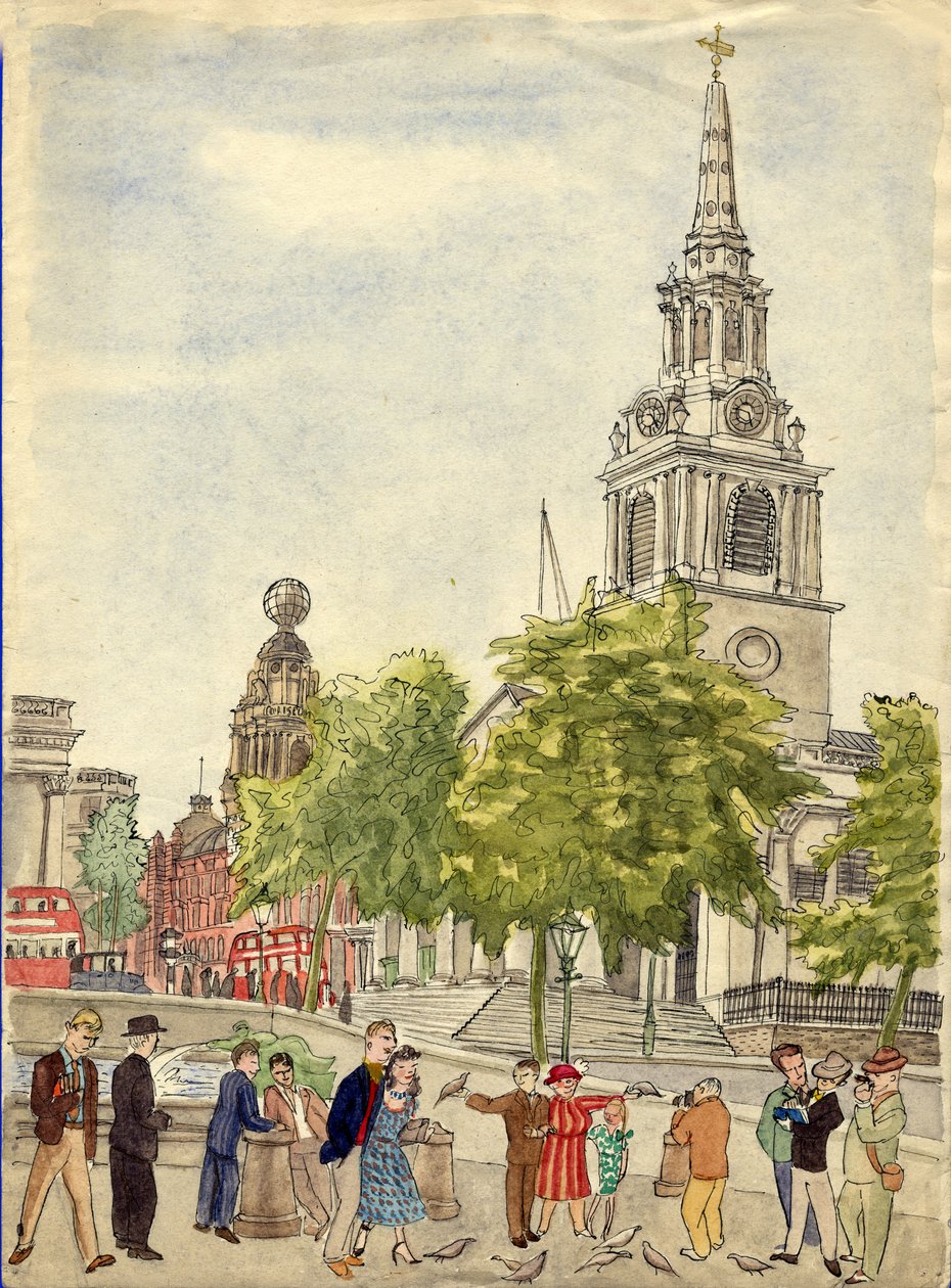 Trafalgar Square, Londen door Shirley Markham