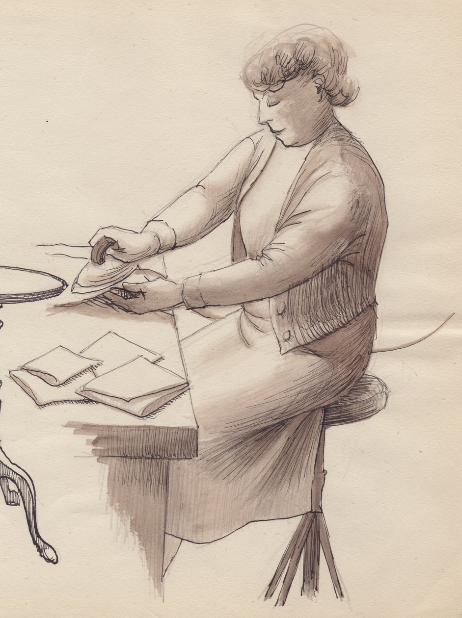 Vrouw strijkt, 1951 door Shirley Markham