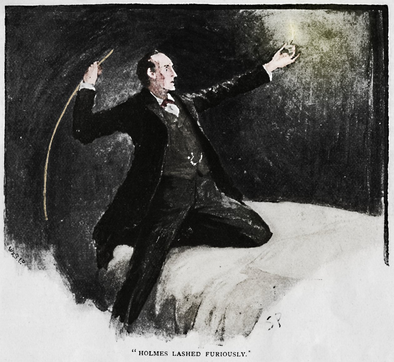 Holmes woedend geslagen, 1892 door Sidney Paget