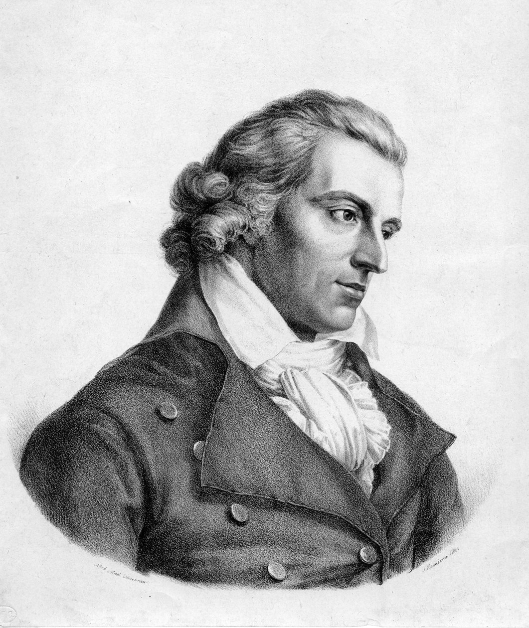 gegraveerd portret door Siegfried Detlev Bendixen d Simoneau»