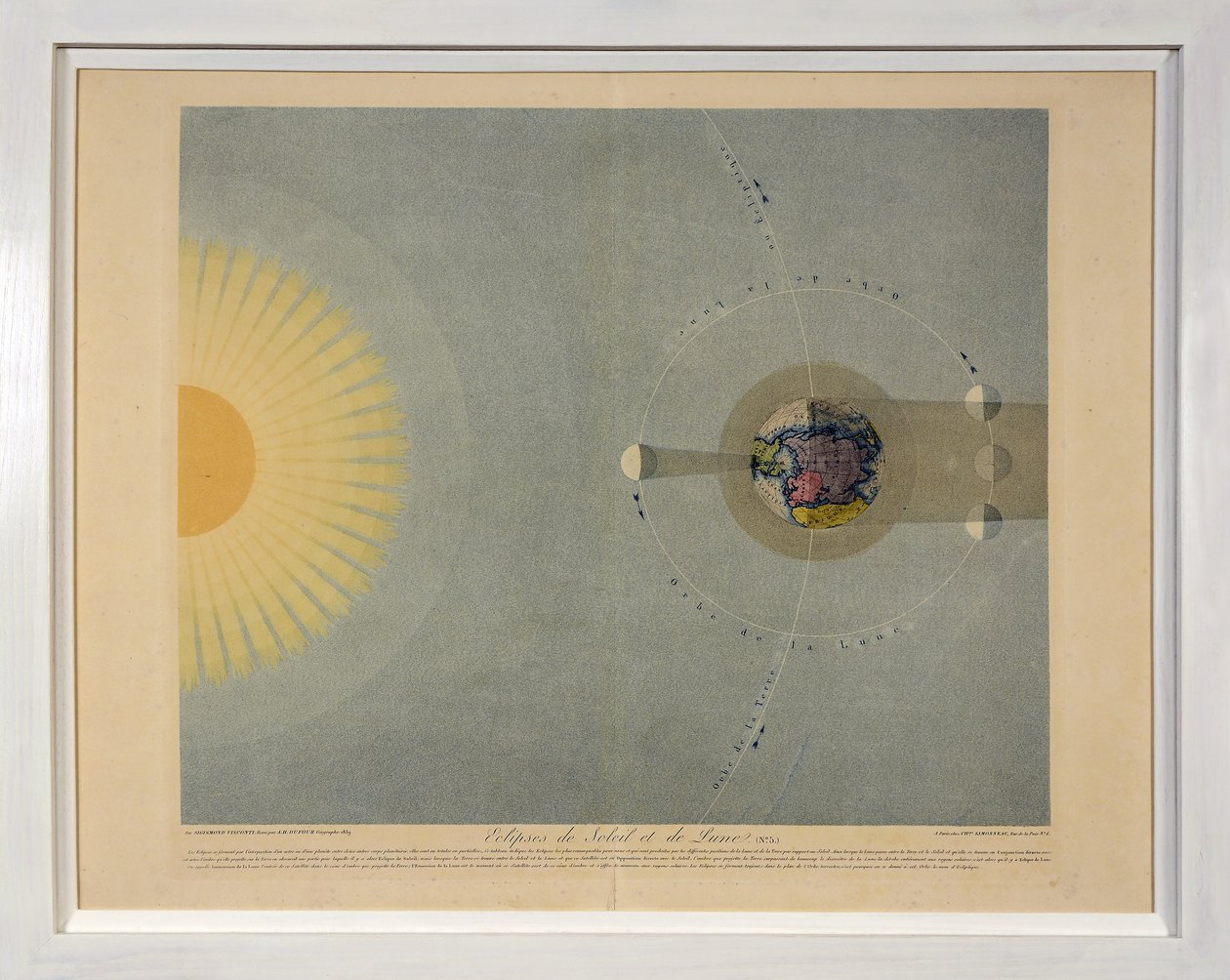 Eclipses de Soleil et de Lune (nr. 5), uit Tableaux du Systeme Planetaire door Sigismond Visconti