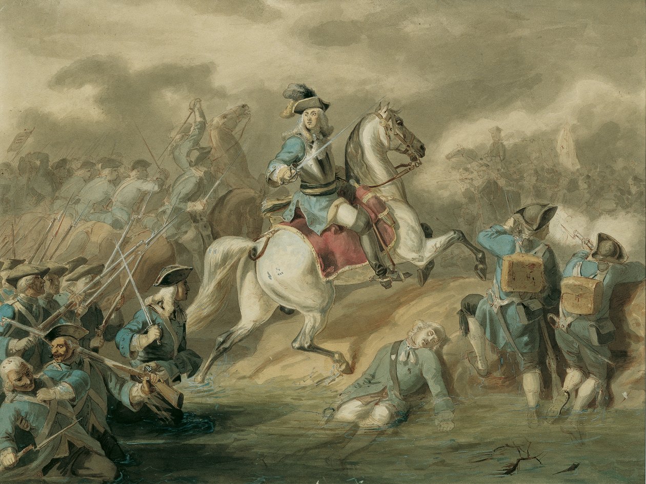 Aanvallende generaal in de strijd door Sigmund L
