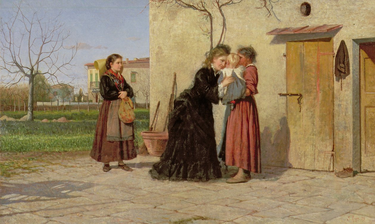 Bezoek aan de min door Silvestro Lega