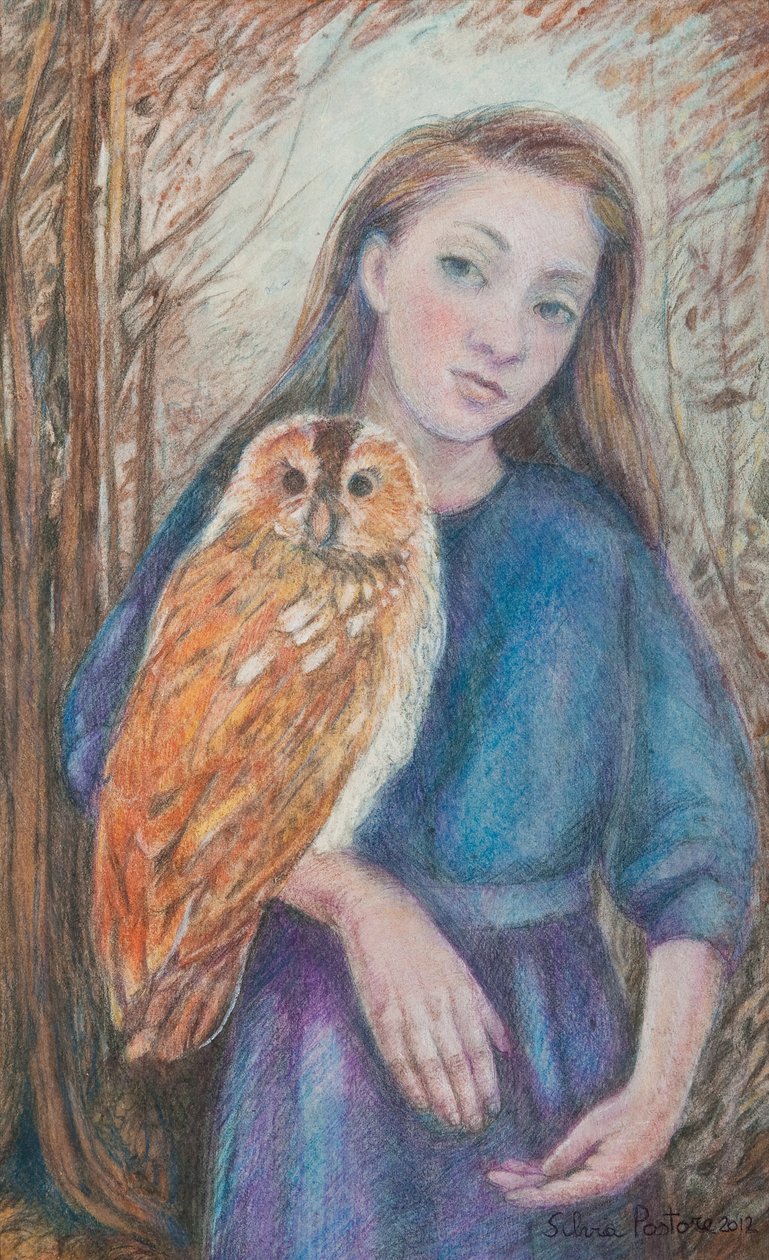 Meisje met Uil door Silvia Pastore