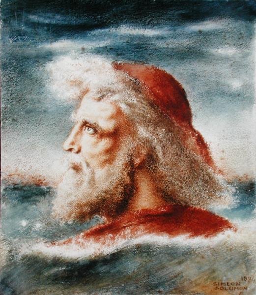 Hoofd van een man door Simeon Solomon