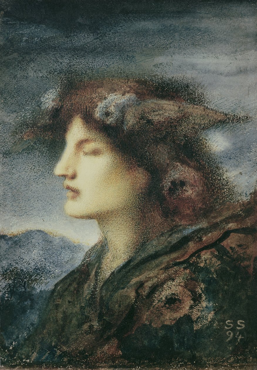 Slaap, 1894 door Simeon Solomon