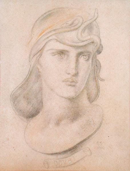Studie van een Ideaal Hoofd door Simeon Solomon