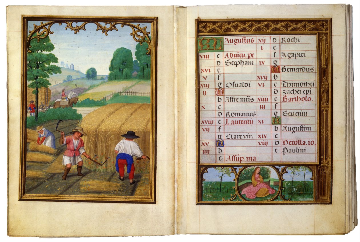 Augustus - Tarwe Verplaatsen, Schoven Binden door Simon Bening